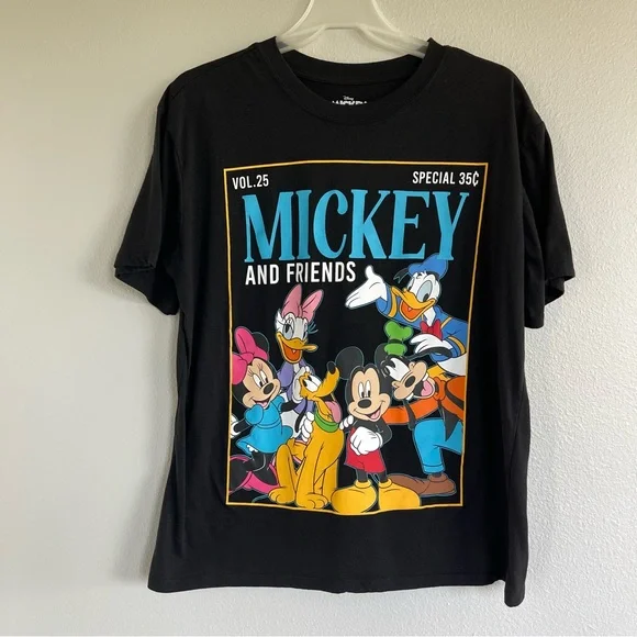 Disney Mickey and Friends Black Tee - Picture 1 of 3